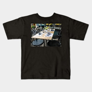 Outdoor dining table in the Dutch city of Maastricht Kids T-Shirt